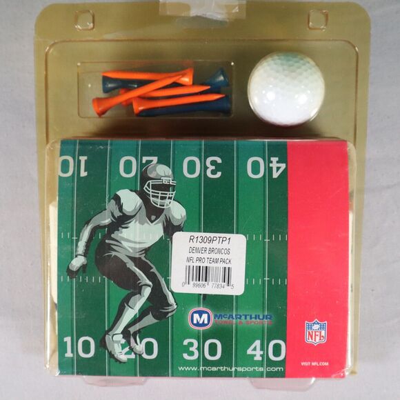 Vintage Denver Broncos Golf Gift Set Towel Ball Tees McArthur Towel & Sports NIP - Picture 4 of 4